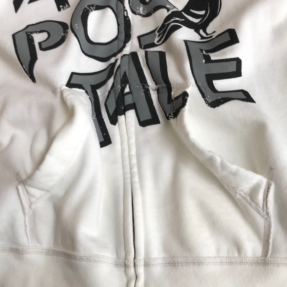 Aeropostale Men’s Spell Out White Full-zip Hoodie Sweater Shirt Jacket Size M - Picture 5 of 11